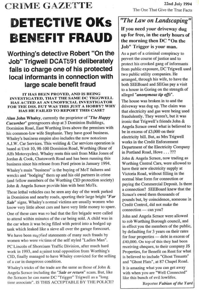 Police OK Benefit Fraud