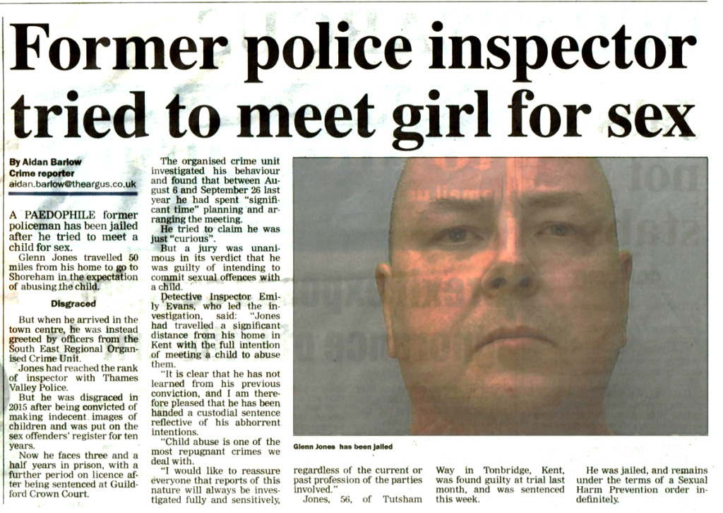 Police Inspector Paedophile Jailed