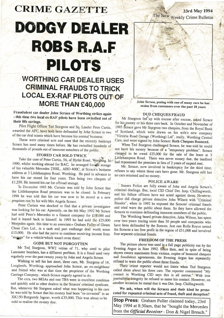 Scrace rips off RAF Pilot