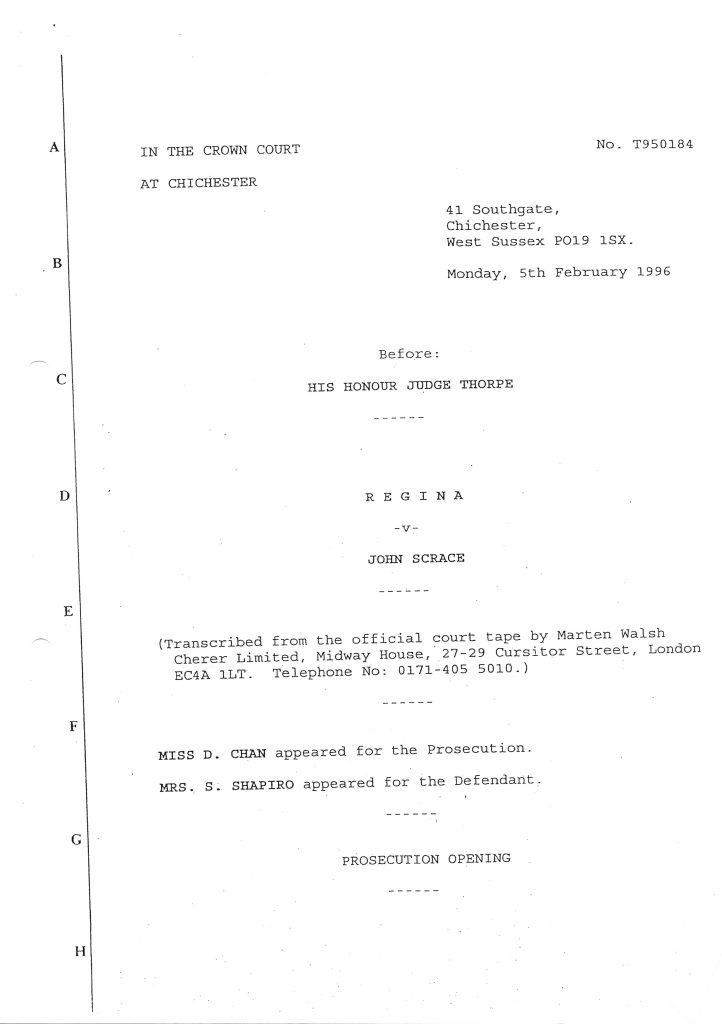 Scrace Case Transcript Header