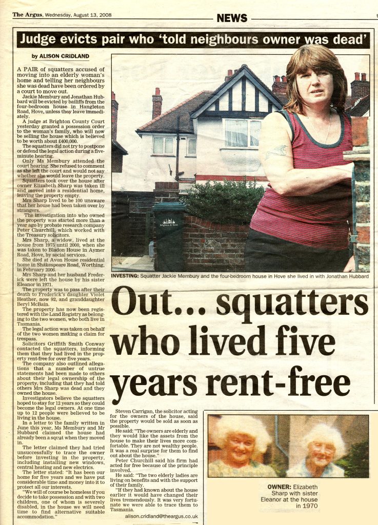 Squatters Finally Evicted